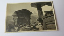 Zermatt - Speicher - Blick gegen das Matterhorn