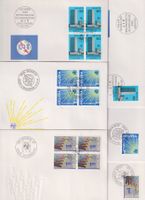 FDC. UIT. Genf. 197388/94. Serie Einzelm. & 4-er-Blocks.