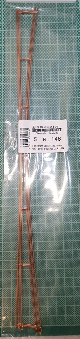 Sommerfeldt Modellini di ferrovie: Sommerfeldt148 Fahrdraht 375mm – Nuovo e nell'imballaggio originale da Malters venduto da minitrix79