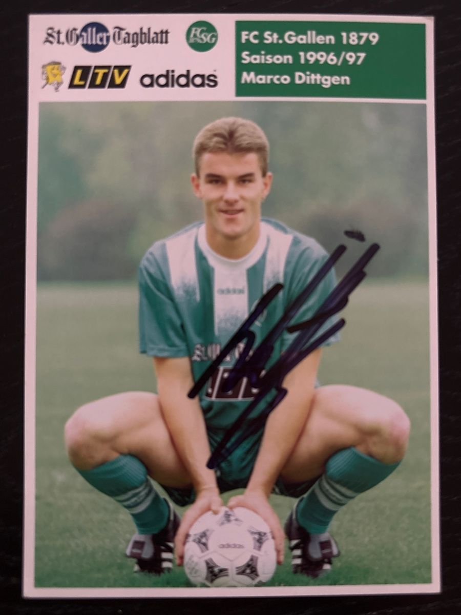 Autografi: Marco Ditten Autogrammkarte FC St. Gallen – Usato da Uetendorf venduto da hoisle