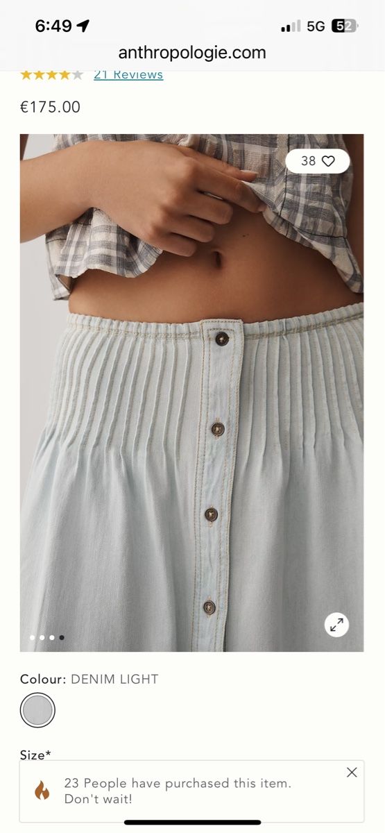 Röcke: Pilcro Denim Light Maxi Skirt, Size medium, Flowy & Chic! – Neu und originalverpackt aus Wädenswil von Jul_1207 4