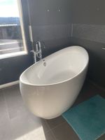 Freistehende Badewanne Tellkamp weiss mit Armatur