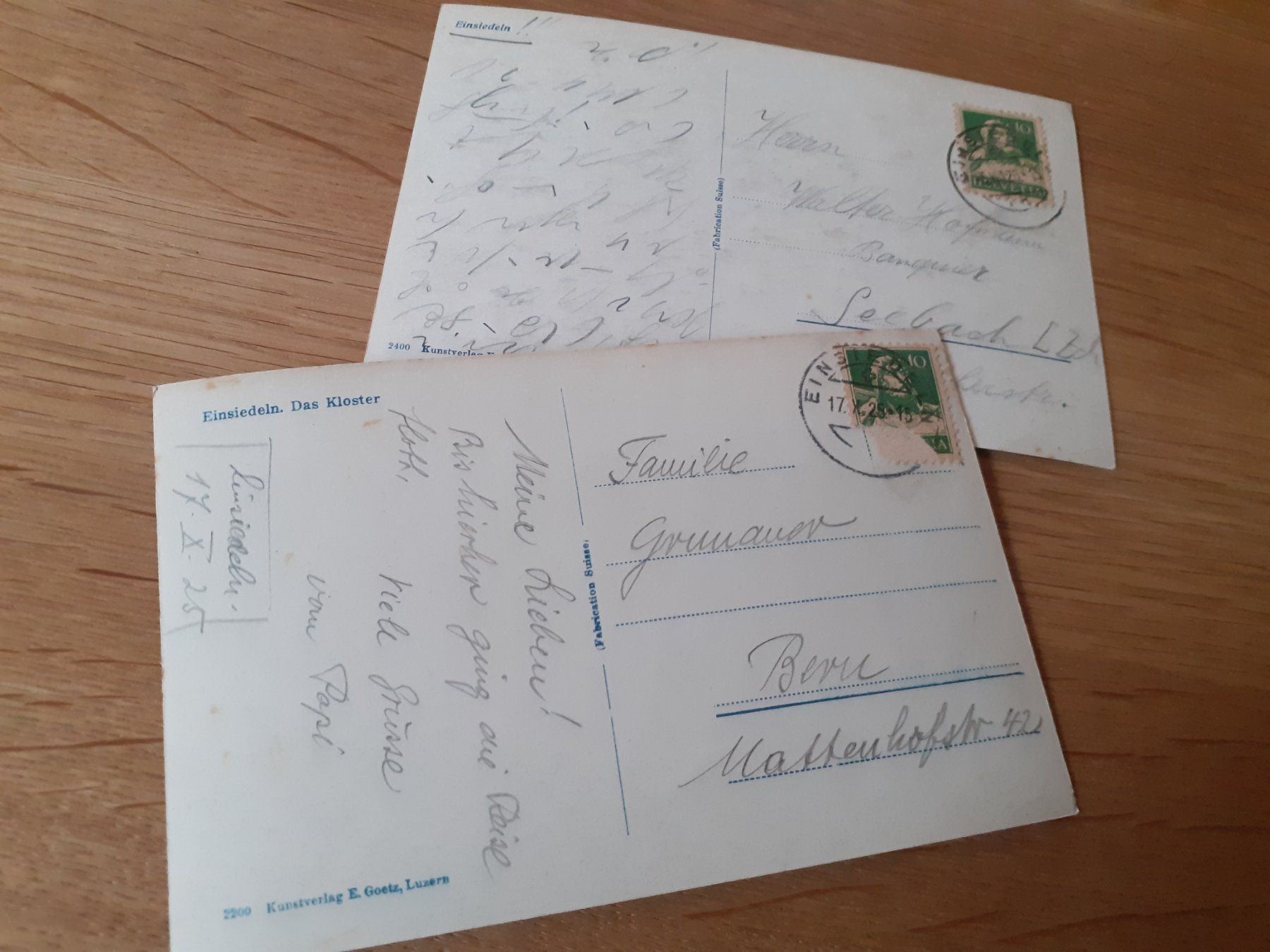 Cartoline postali: EINSIEDELN - 1925 / KLOSTER - 1926 – Usato da Winterthur venduto da Ornyx7 1