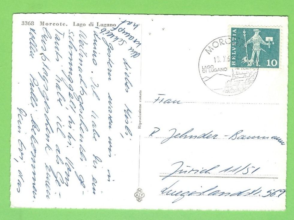 Cartoline postali: Morcote, Lago di Lugano – Usato da Zürich venduto da t24_de 1