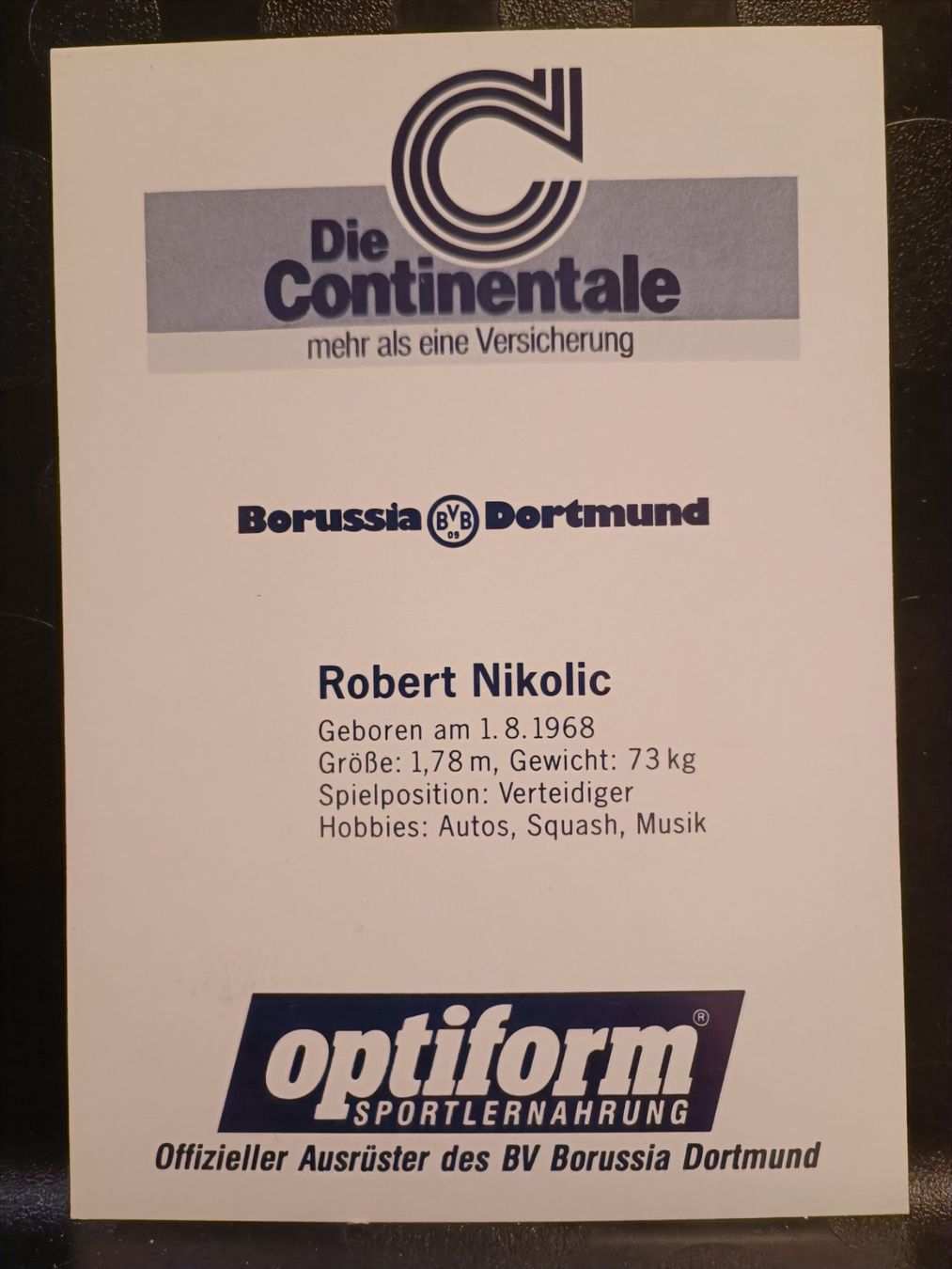 Autografi: Robert Nikolic - BVB / Borussia Dortmund - Handsigniert – Usato da Menziken venduto da Artographs 1