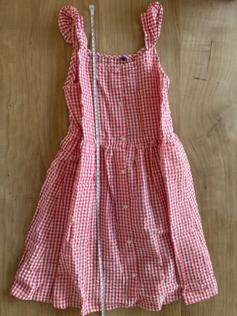 Sommerliches Kleid, rot-weiss kariert, Gr. 130- Top Zustand!