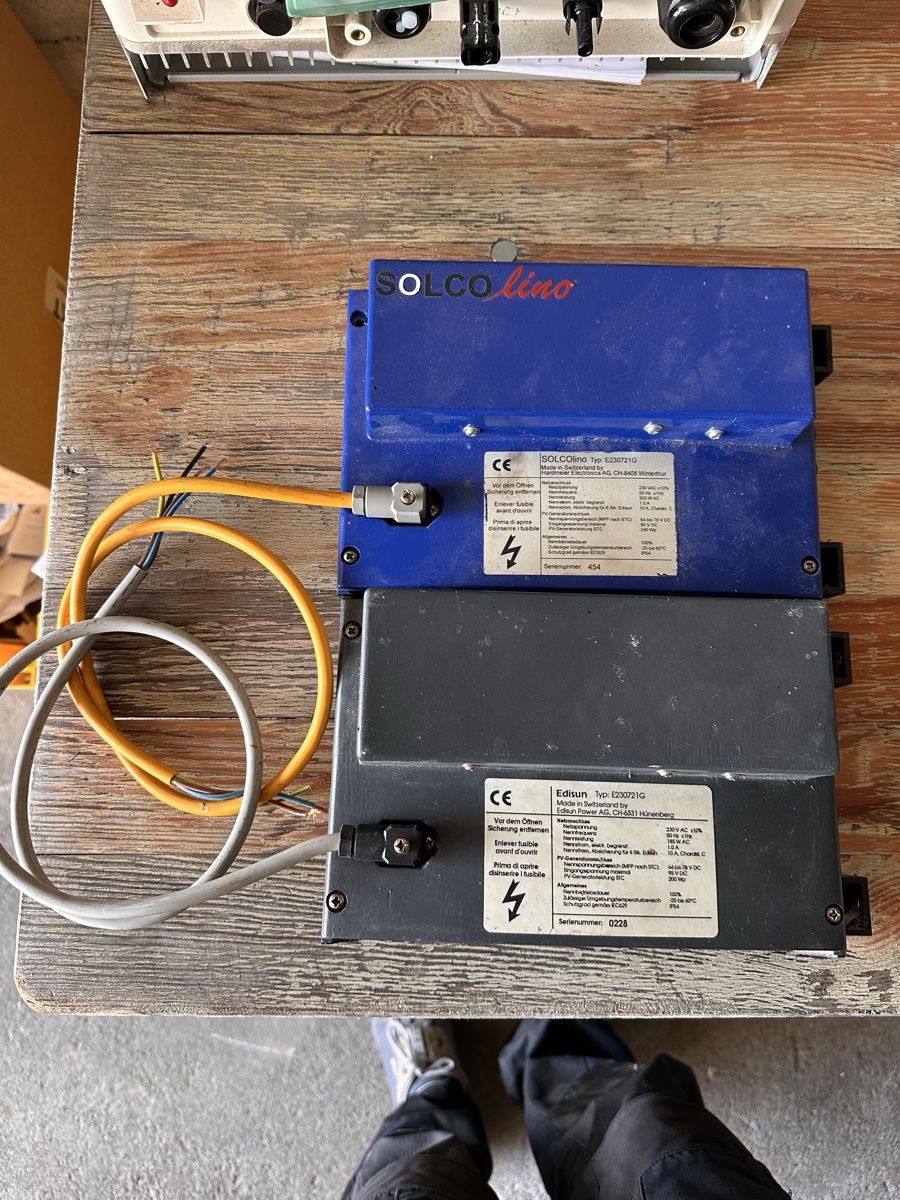 Inverter: 2x Solcolino & Edisun Wechselrichter, Typ E230721G – Usato da Dottikon venduto da chline.rote.traktor 3