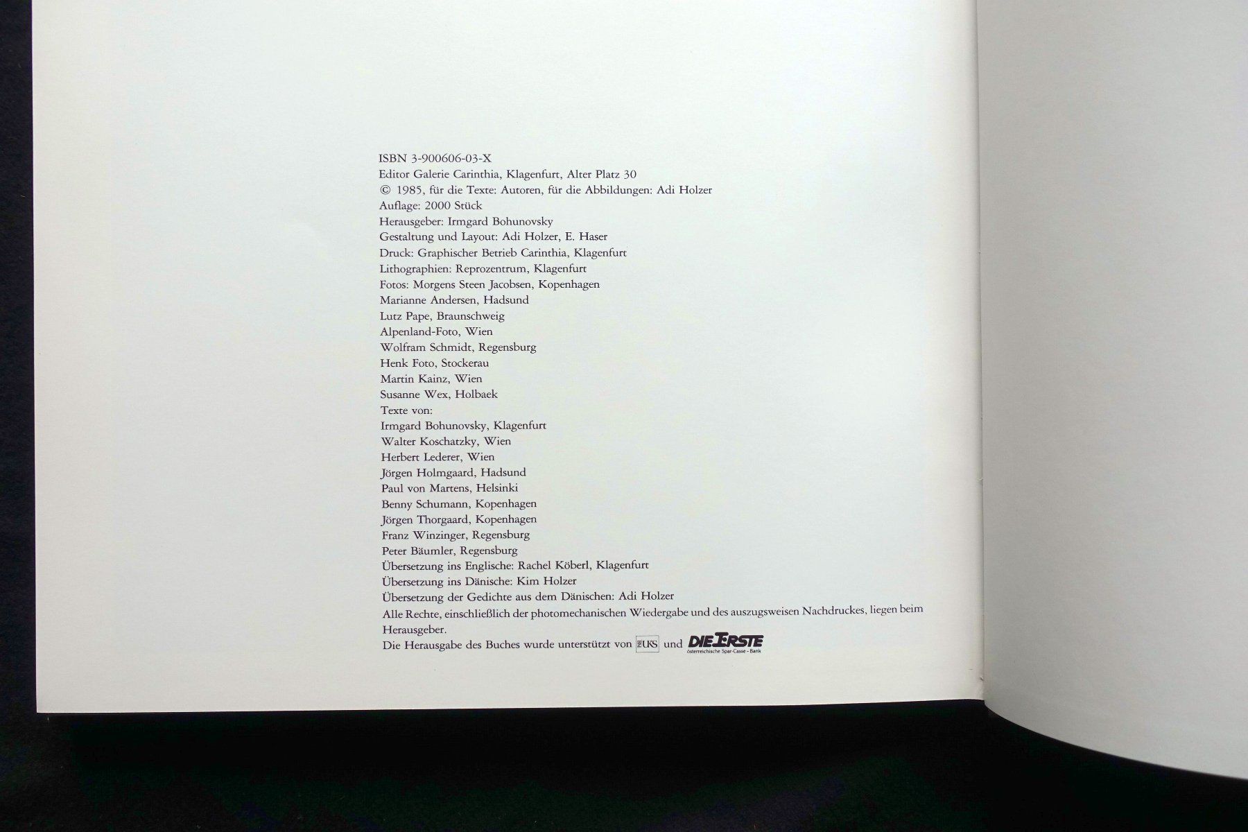 Libri: Adi Holzer, 1986, Galerie Carinthia – Usato da Gutenswil venduto da Optico 8