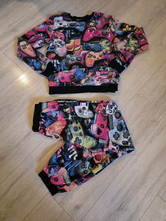 Pyjama Set fleece Next Controller Motiv Bunt Grösse 152 158 