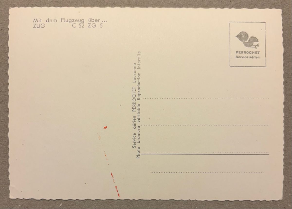 Cartoline postali: Flugaufnahme Zug – Usato da Luzern venduto da Balbel 1