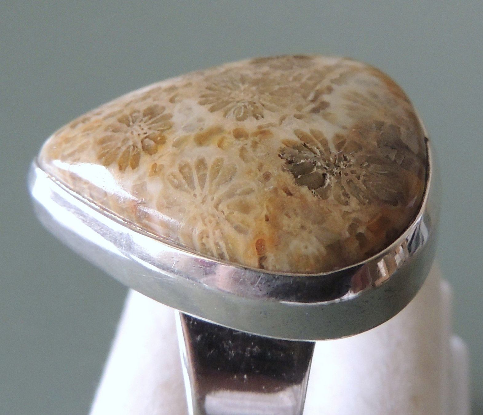 Anelli: Fossile Koralle Silber 925 Fingerring – Nuovo e nell'imballaggio originale da Waldenburg venduto da schaller707 4