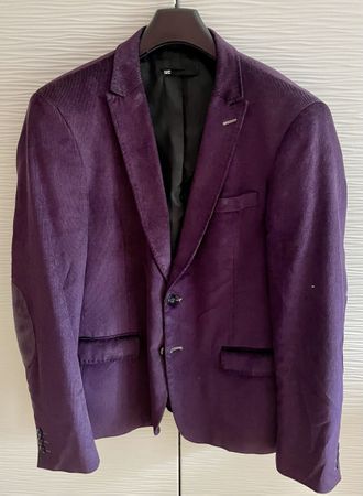 Herren Sakko Lila Cord, Grösse 50, Top Zustand für Herbst