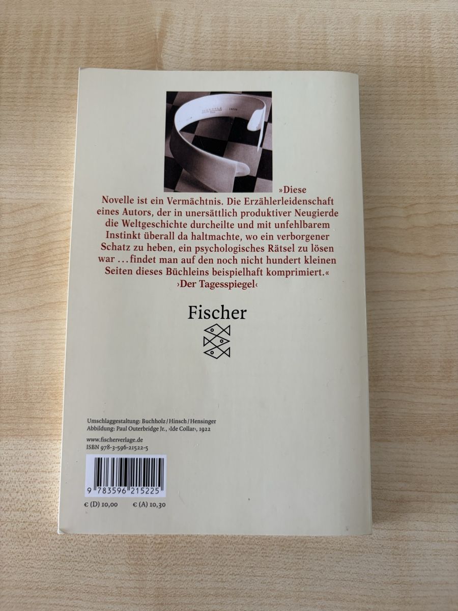 Bücher: Schachnovelle Stefan Zweig – Gebraucht aus Fribourg von jer_p6kc 1