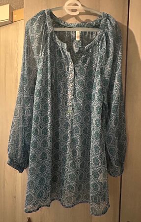 Sommerliche Tunika Bluse mit Muster, Grösse 50 von sheego