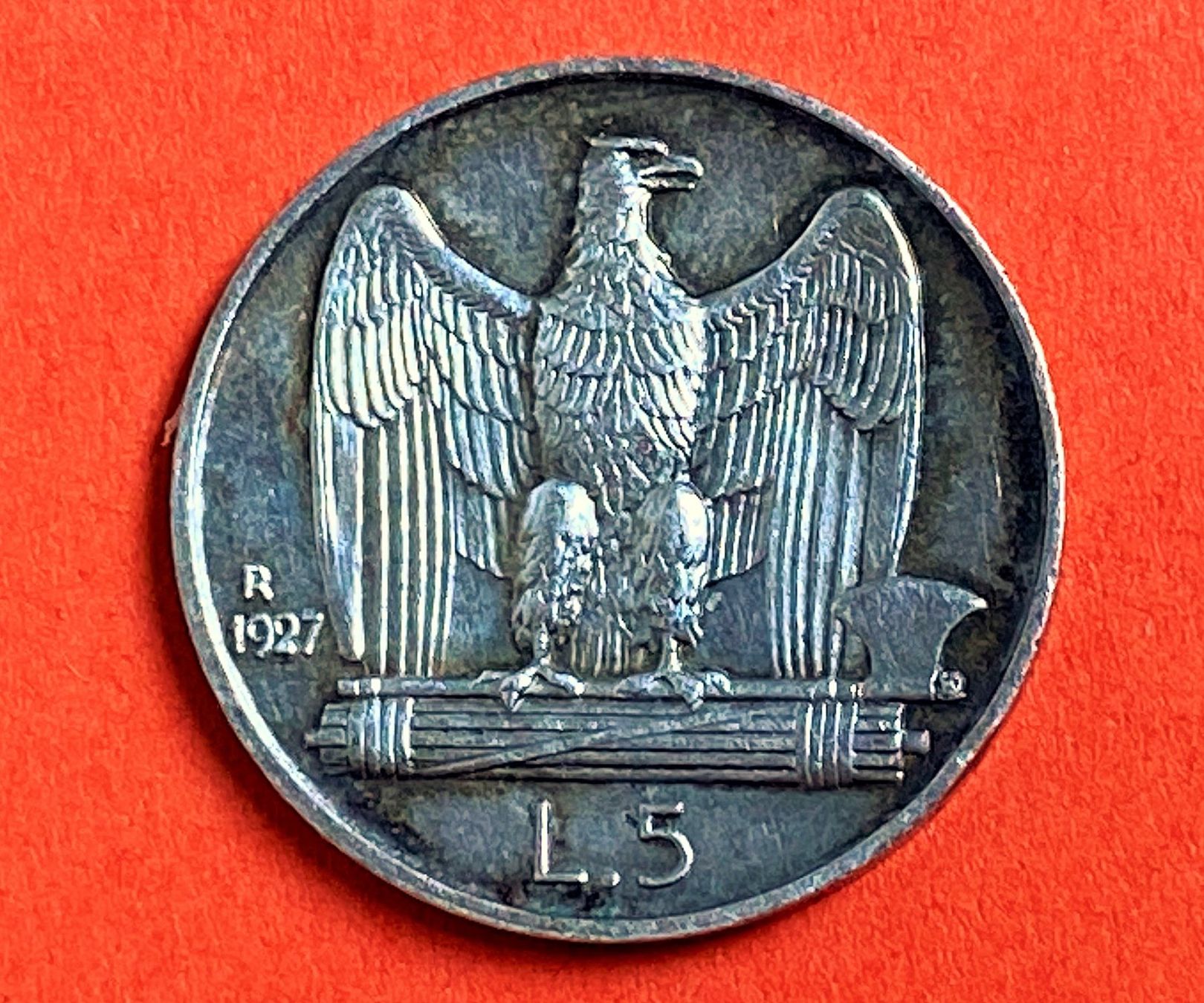 Tutti le monete: 5 Lire 1927  ( Silber ) – Usato da Oensingen venduto da Stro11