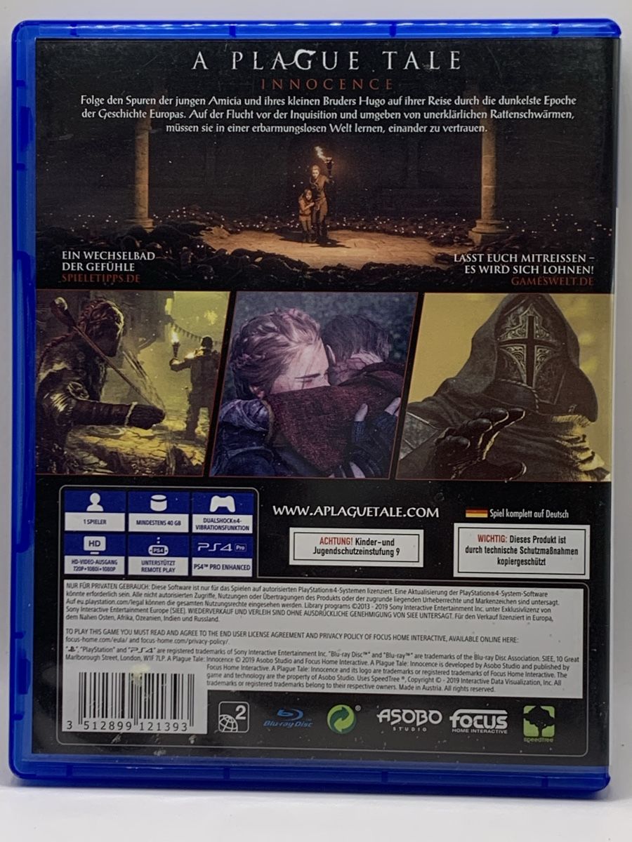 Sony Jeux: PS4 - A Plague Tale Innocence – D'occasion à Ostermundigen par RG-Collector 1