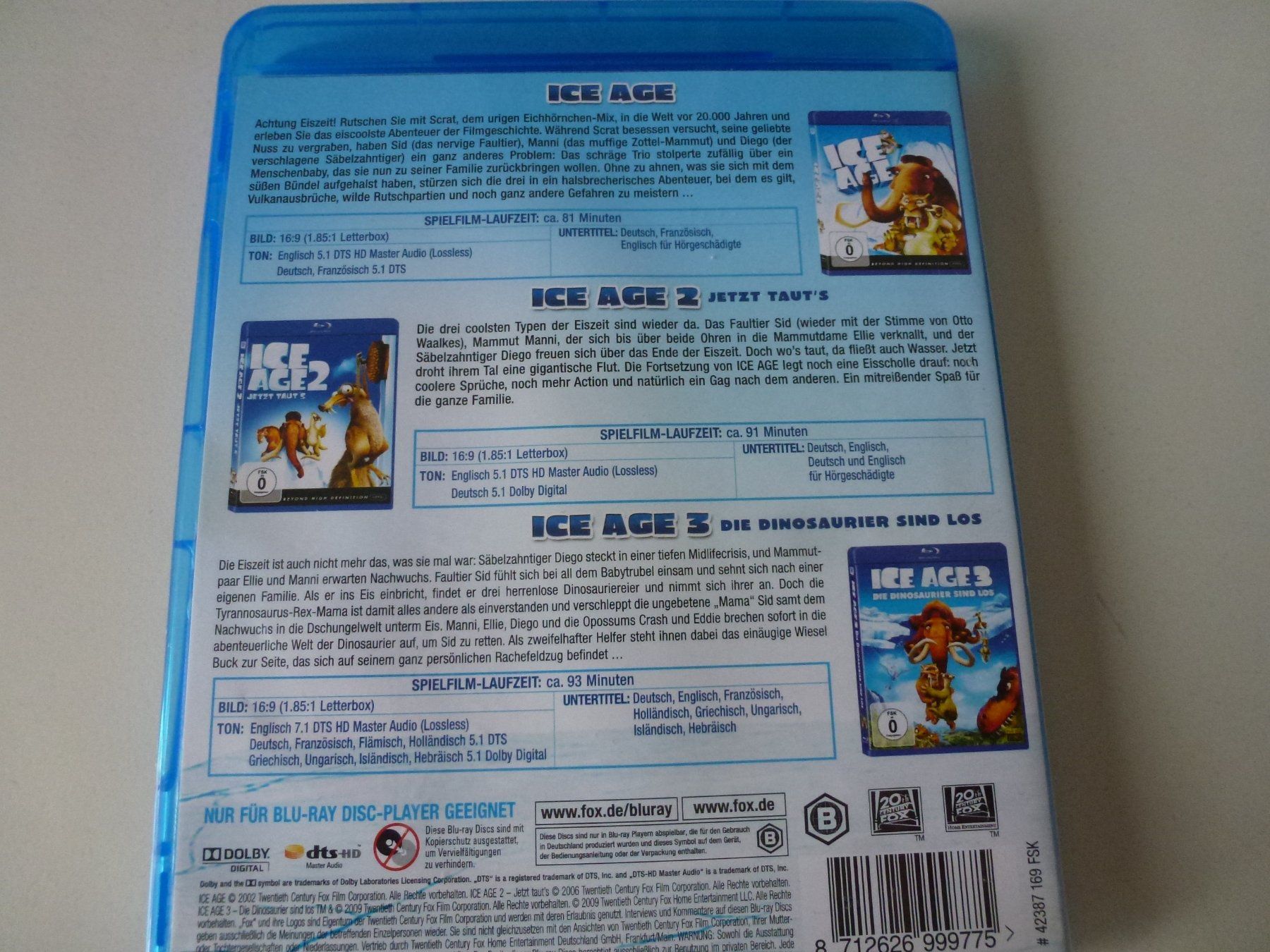 Tous les DVDs: Ice Age 1-3 (3 Blu-Rays) – Neuf (Voir description) à Bern par Frebo 1