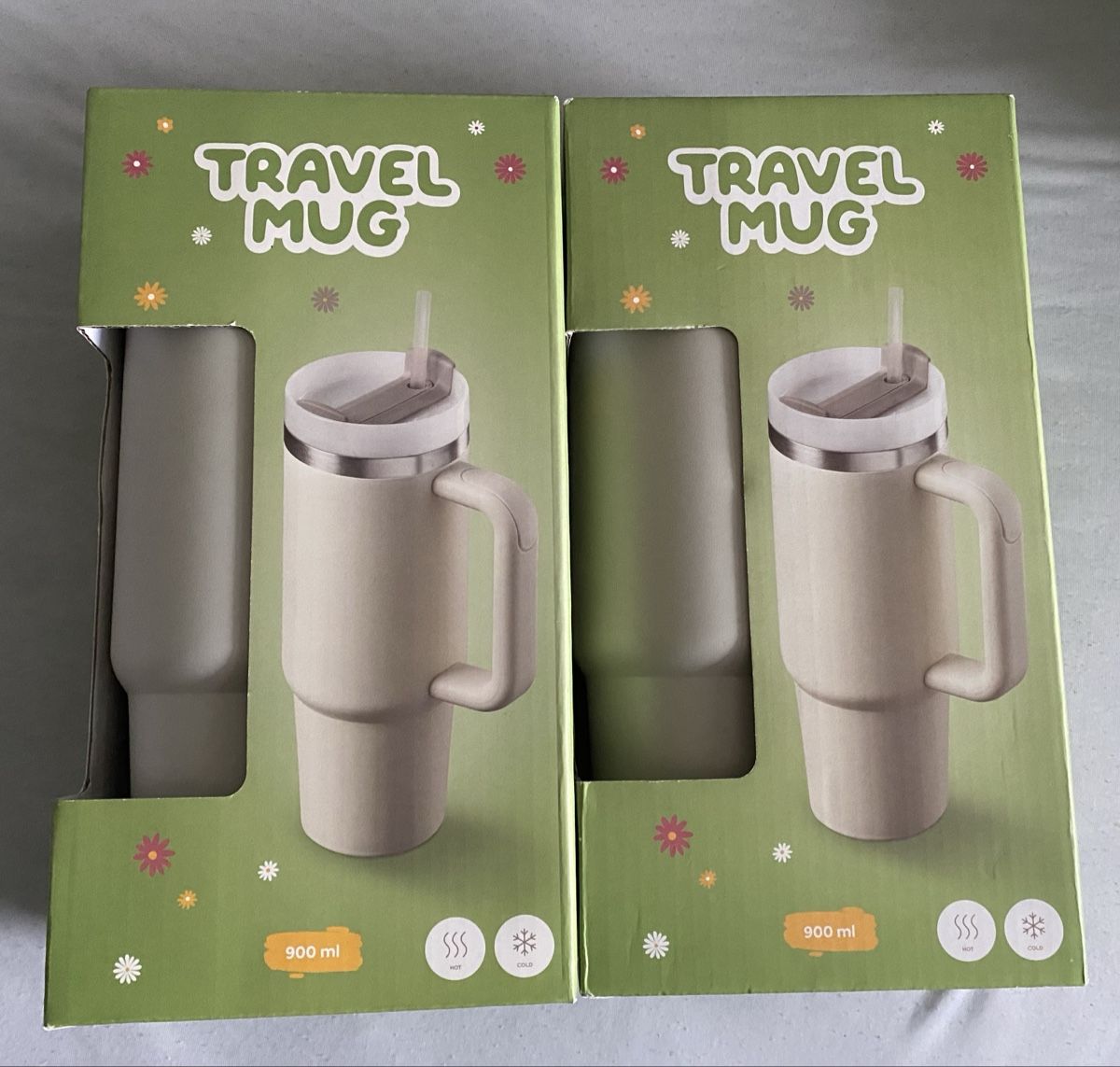 Gourdes & Thermos: Reisebecher 900 ml mit Strohhalm neu – Neuf avec emballage d'origine à Allschwil par Deal_Tiger99