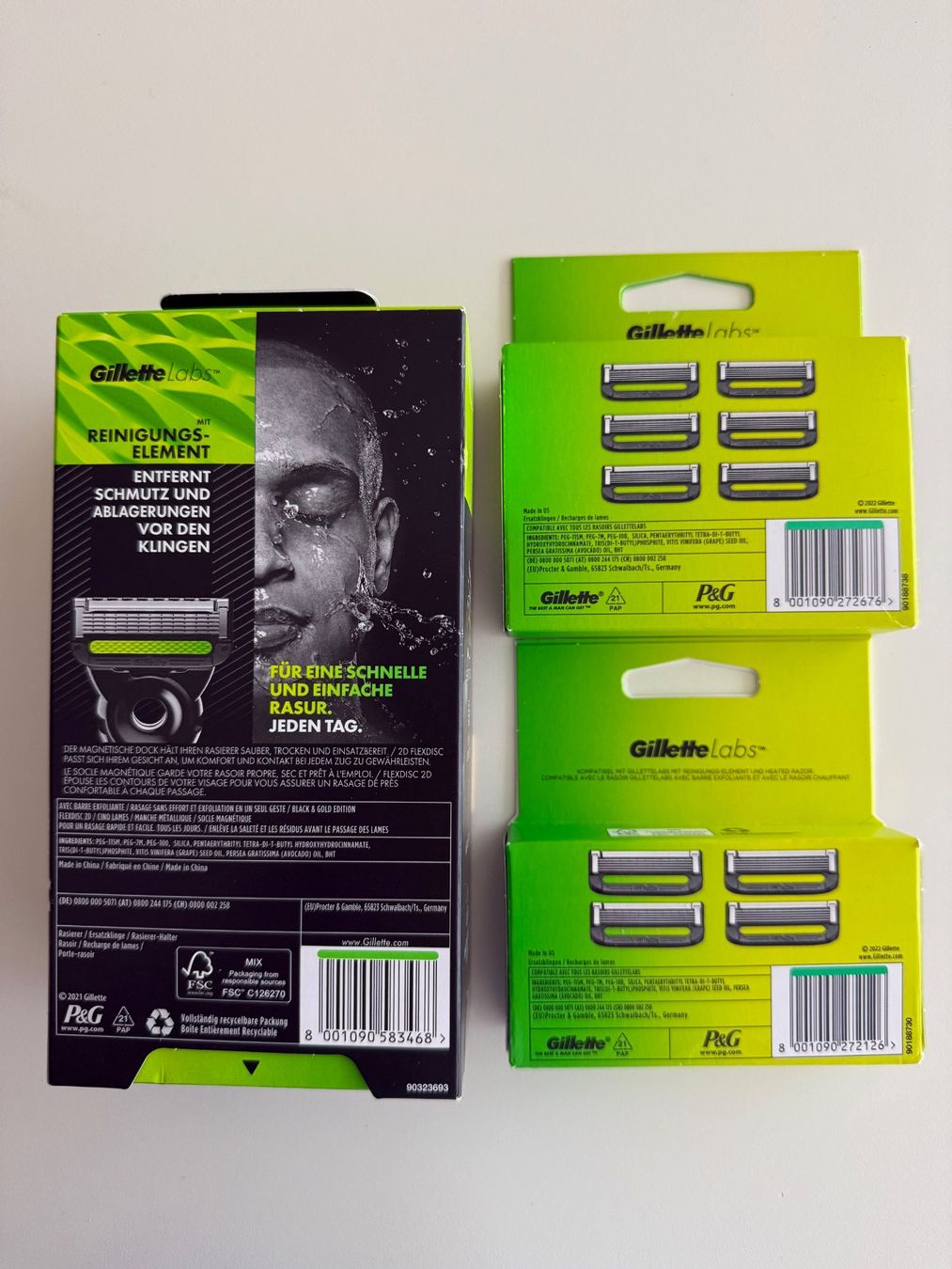 Gillette Rasoi & Lamette da barba: Gillette Labs, rasoir + lames, 13 pcs – Nuovo e nell'imballaggio originale da St-Gingolph venduto da GoldenKeys 1