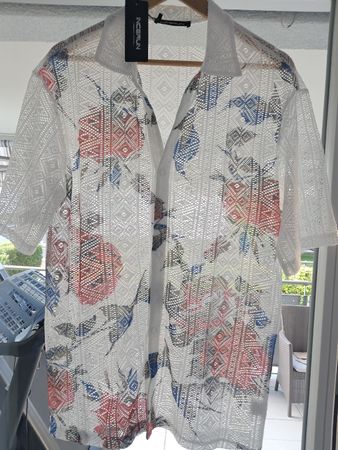 INCERRUN Sommerhemd, Herren, Gr. S, Weiss, Neu mit Etikett