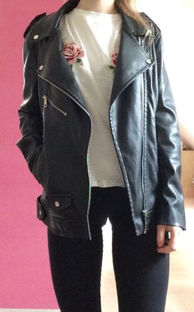 Leder Biker Jacke, schwarz echtes Leder  NEU und ungetragen