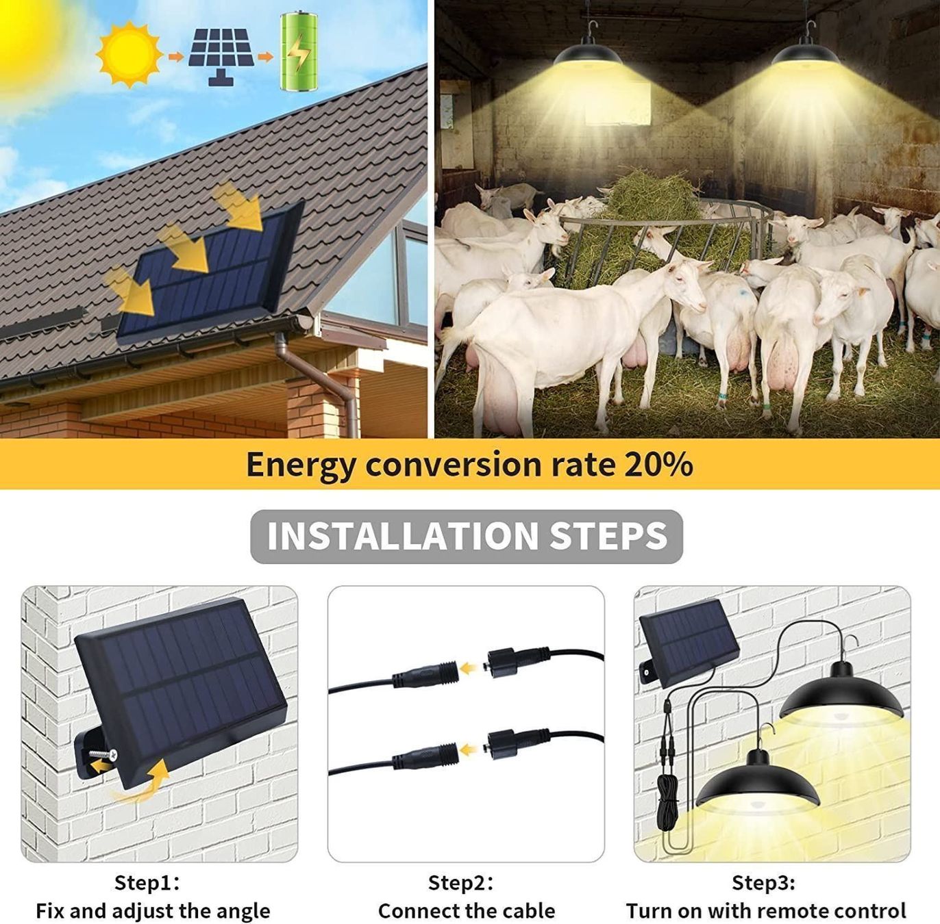 Lampade: Lampe Solar Haengelampe Wasserdichte – Nuovo (secondo la descrizione) da Thun venduto da Top32 4
