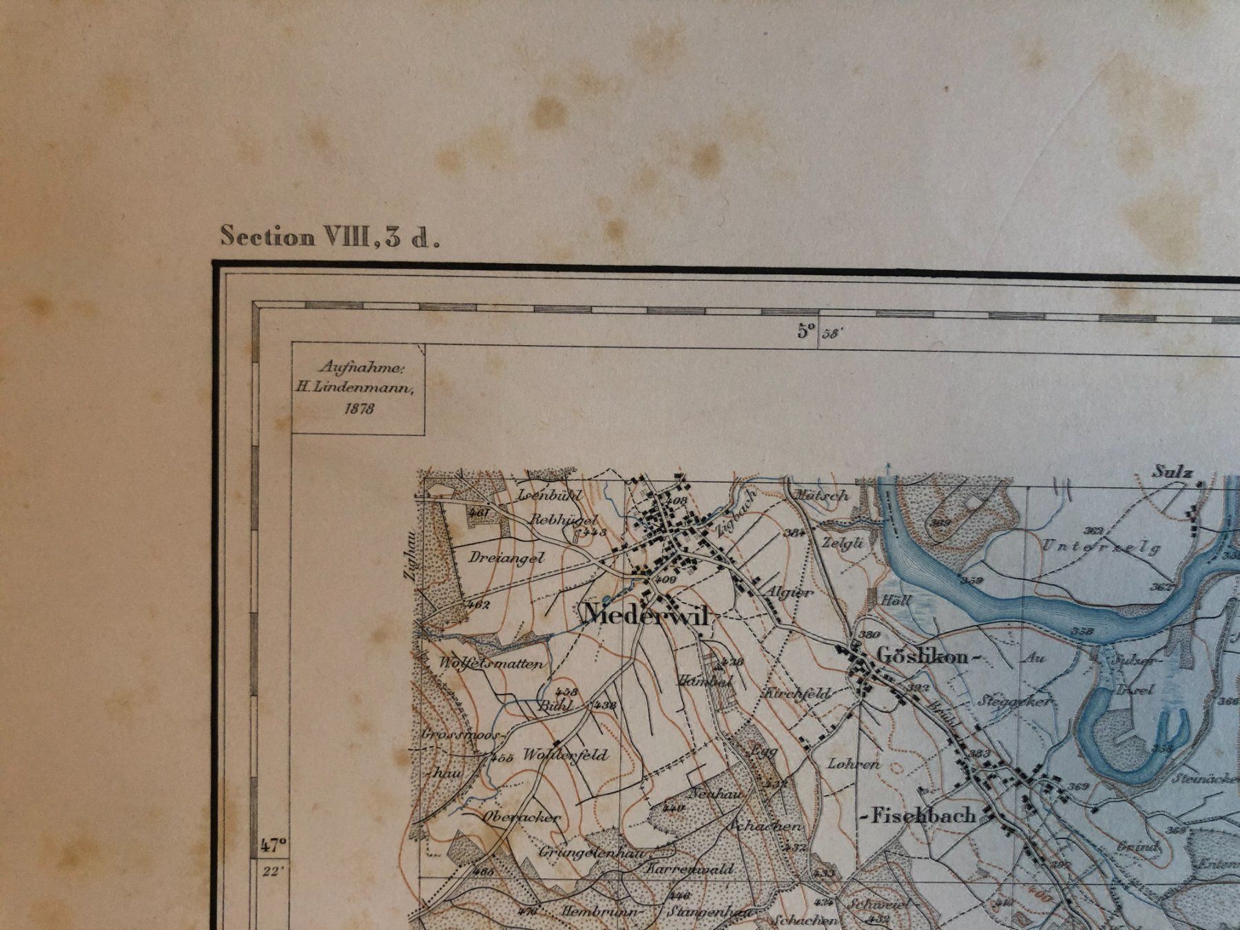 Landkarten & Atlanten: Siegfriedatlas Bl. 157: Bremgarten 1882 – Gebraucht aus Zürich von allp 3