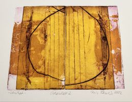 Gerahmter Kunstdruck "Goldblatt 2", Unikat