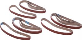 Schleifband-Satz, ersatz, 10 mm x 330 mm, K 6-80-120, 12 tlg