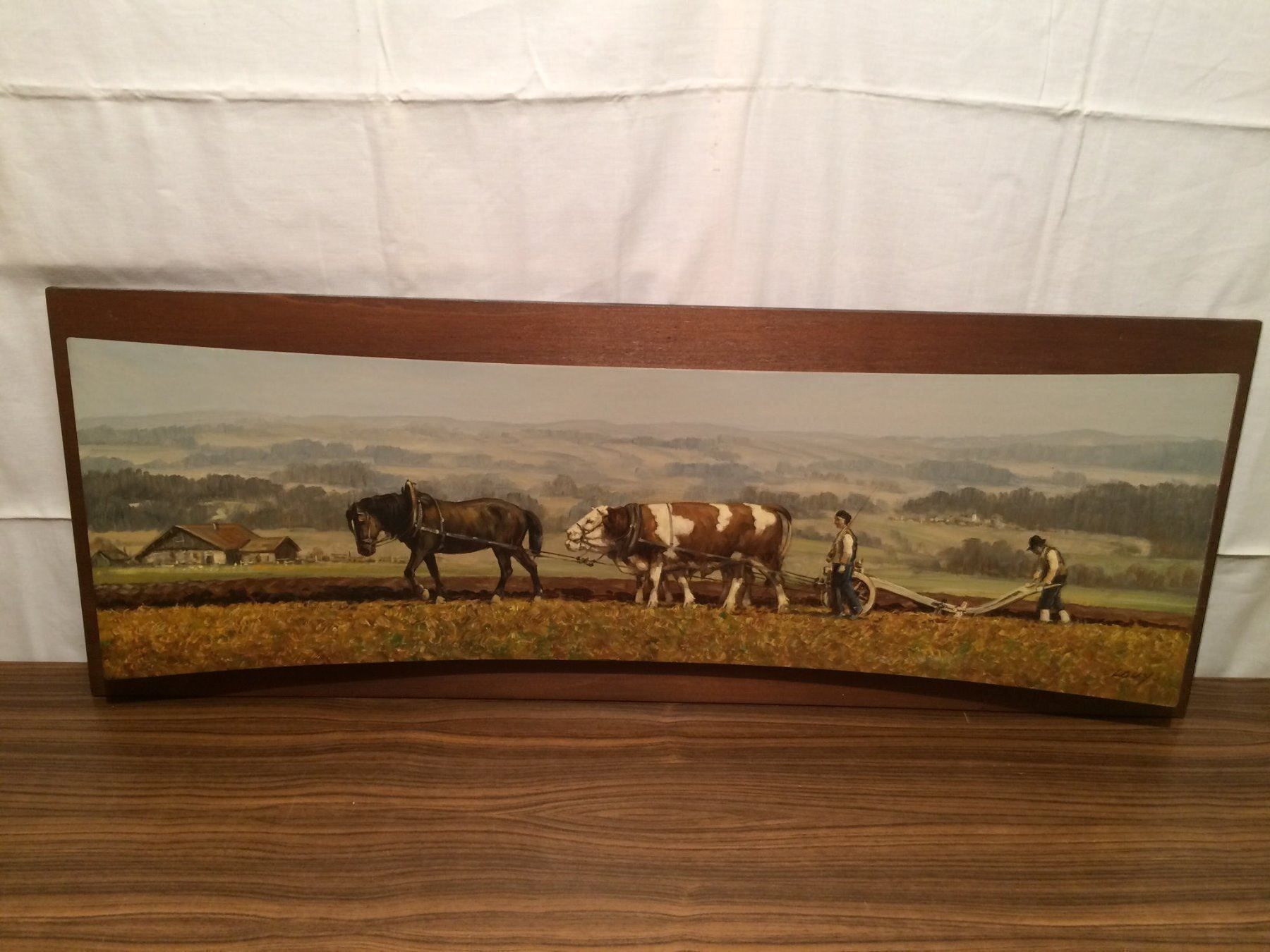 Gemälde: Tableau panoramique Laboureurs du Jorat – Gebraucht aus Préverenges von AGENA8008