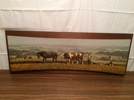 Tableau panoramique Laboureurs du Jorat