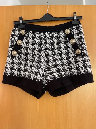 Balmain Paris Shorts, Grösse 38, Schwarz-Weiss, Top Zustand