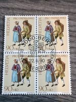 Pro Patria 1990 Viererblock mit Sonderstempel Bern!