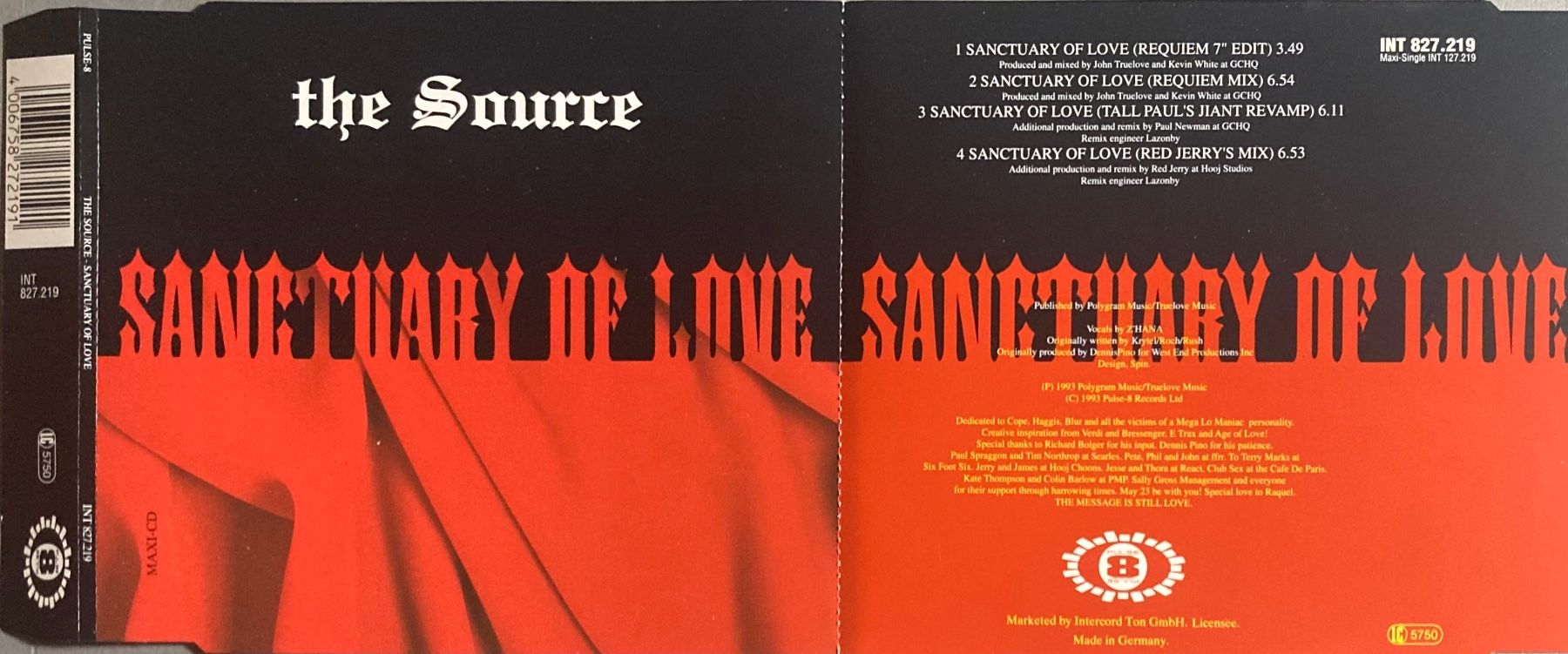 CD: THE SOURCE - SANCTUARY OF LOVE – Usato da Poliez-Pittet venduto da Newtown-Records