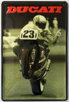 Blechschild-DUCATI ROT