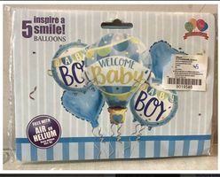 Luftballon WELCOME BABY (Boy) 5 Stück NEU