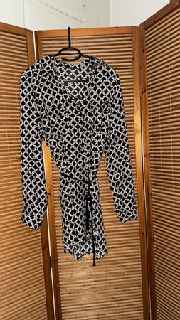 Kleid  Tunika Schwarz/Weiss H&M, L