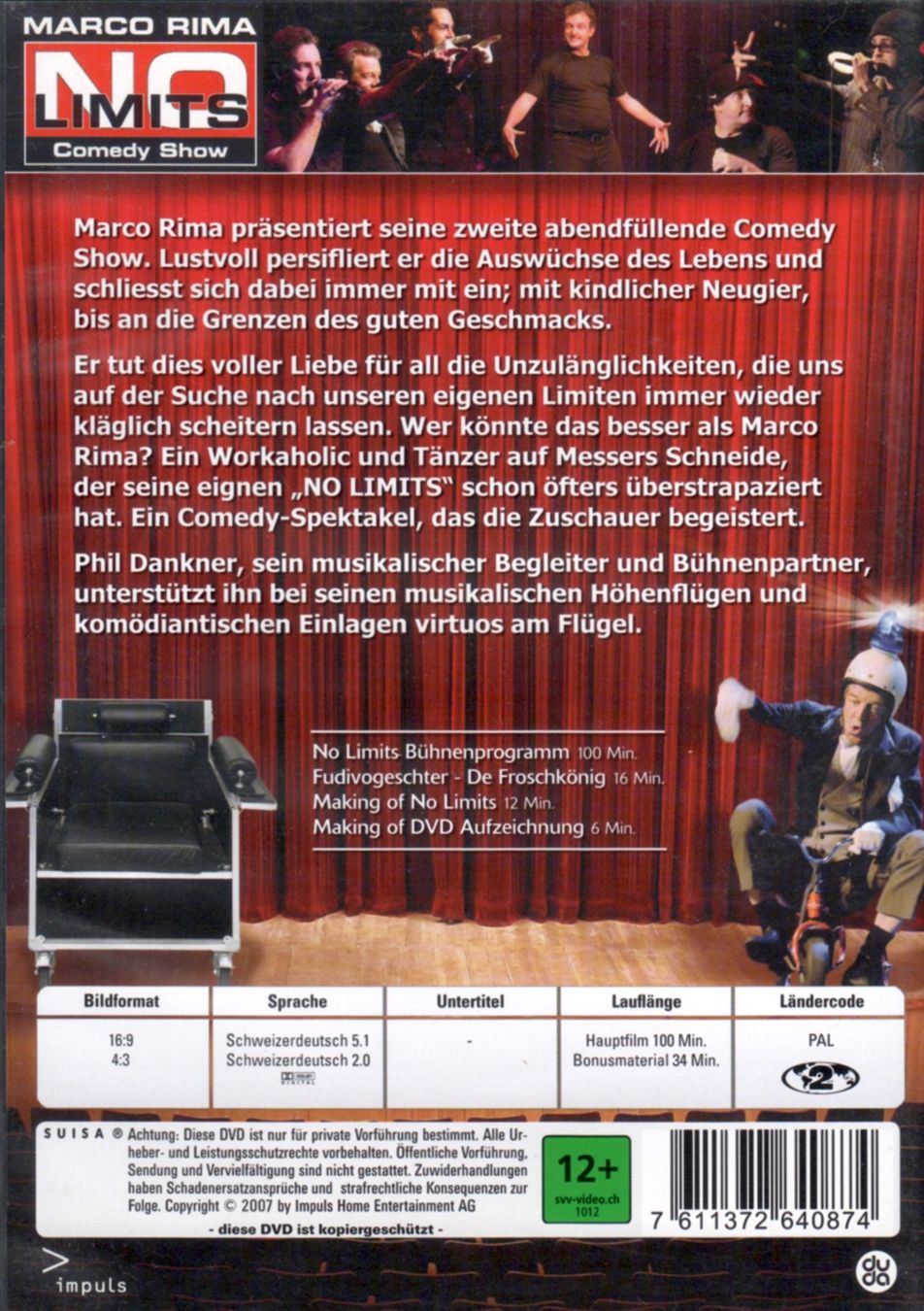 Tutti i DVDs: DVD: Marco Rima "No Limits" – Usato da Tägerig venduto da fil_f8k6 1