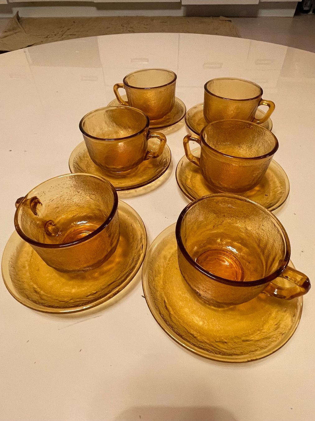 Tazze: Kaffeeservice x6 Amber Glas Kaffeetassen Antik – Usato da Zürich venduto da Arcana_Fail