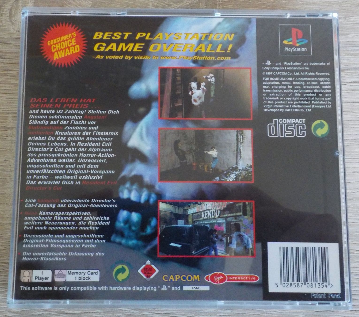 Sony Giochi: RESIDENT EVIL - DIRECTOR'S CUT.........Topzustand!!! – Usato da Reinach AG venduto da Masi 1
