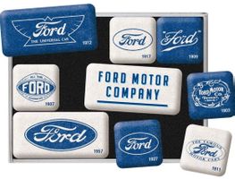 Ford Logo Evolution Magnet Set 9teilig
