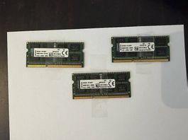 Verkaufe 3x Kingston Laptop RAM Riegel (4GB DDR3L)