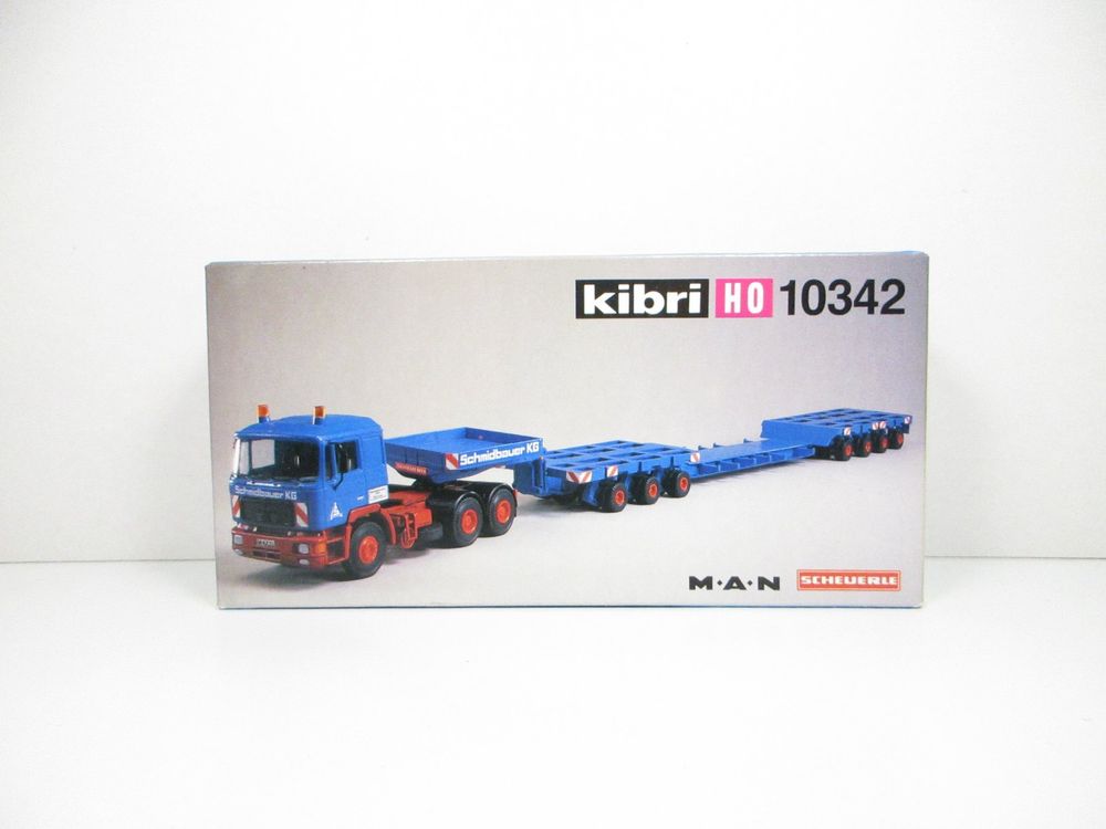 Kibri Modelleisenbahnen: Kibri H0 10342 MAN Sattelzug mit Tieflader *ohne Anleitung* – Neu (gemäss Beschreibung) aus Olten von Heinrich875