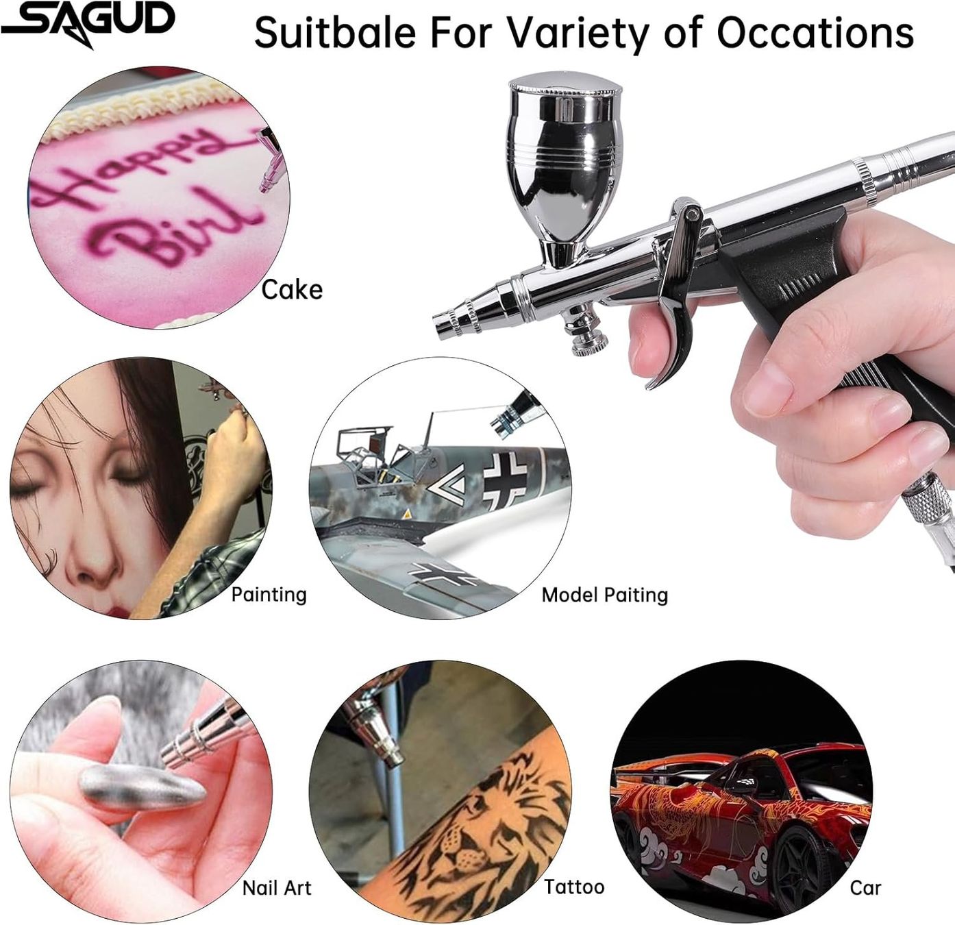 Tutti gli attrezzi: Airbrush Gun Set – Nuovo e nell'imballaggio originale da Châtelaine venduto da topshop.switzerland 4