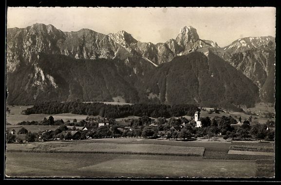 Cartes postales: Amsoldingen bei Thun, Kirche mit Stockho – D'occasion à Berlin par bartko-reher