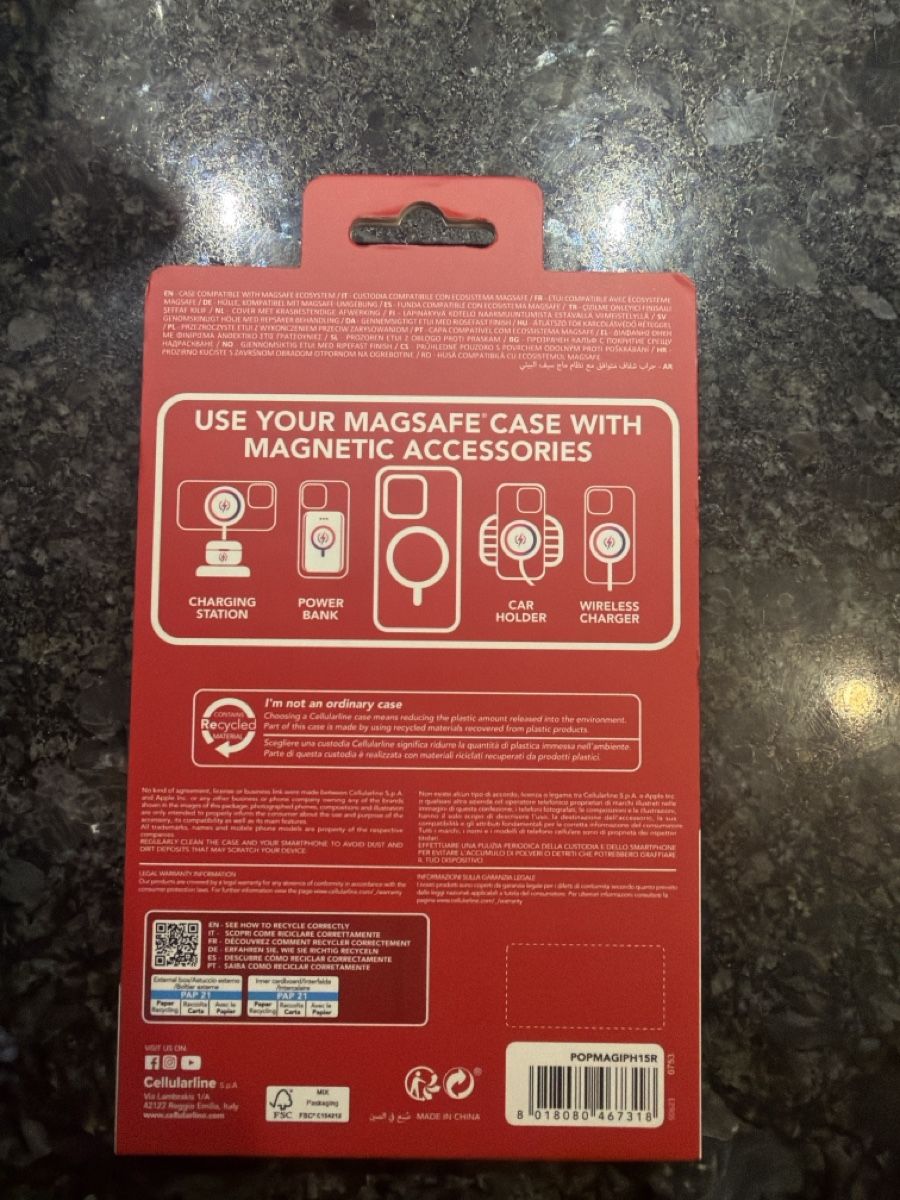 Apple Cover & Protezioni schermo: Coque iPhone 15 rouge Cellularline - neuf  – Nuovo (secondo la descrizione) da Yverdon-les-Bains venduto da ame_7f2x 1