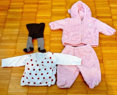 Baby Kleider Set, Jäckchen, Hose, Oberteil, Gr. 50