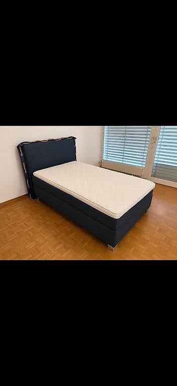 Letti: Boxspringbett 120x200 cm dunkelblau – Usato da Zürich venduto da adr_7gth