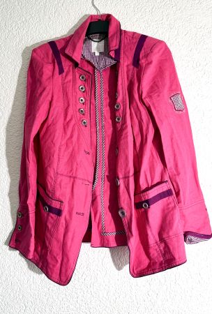 Alba Moda Baumwolle-Leinen Blazer Pink – Gr. 36