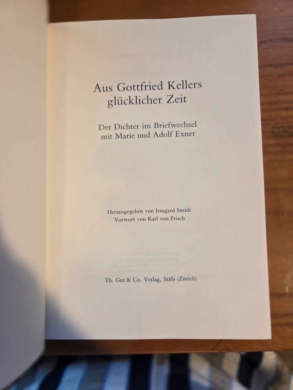Bücher: Gottfried Keller – Briefwechsel Marie & Adolf Exner – 1981 – Gebraucht aus Aldesago von lusuardi 4